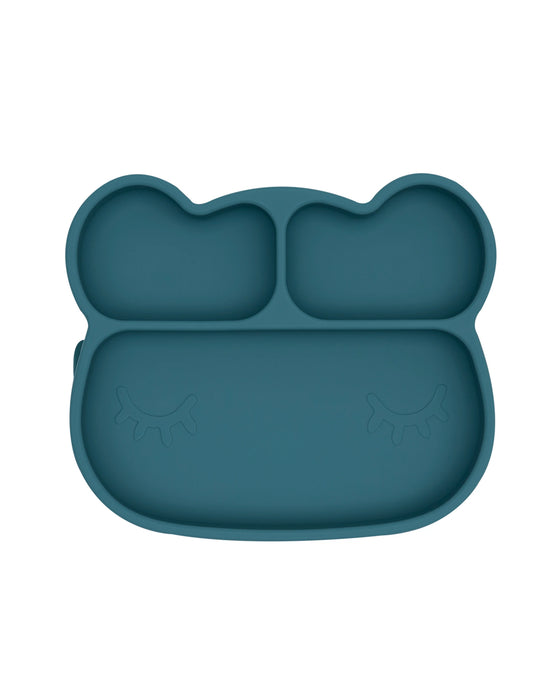 Bear Stickie Plate Blue Dusk