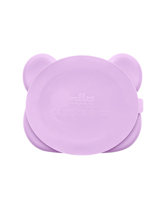Bear Stickie Plate Lilac