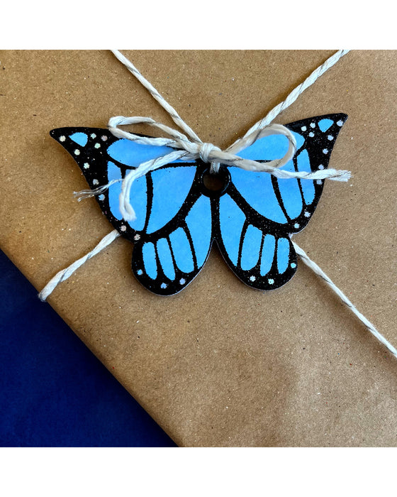 Candlebark Blue Butterfly Tag