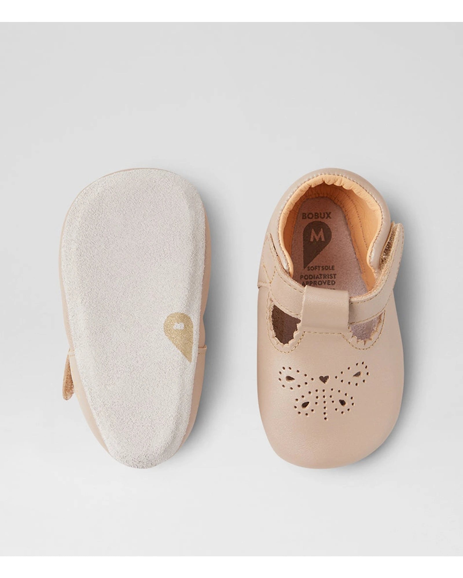 Bobux Flutterheart Gold Leather
