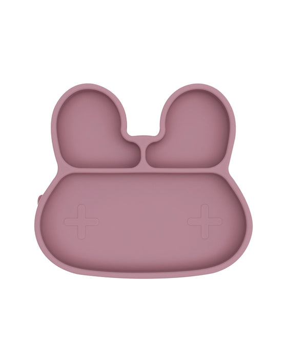 Bunny Stickie Plate Dusty Rose