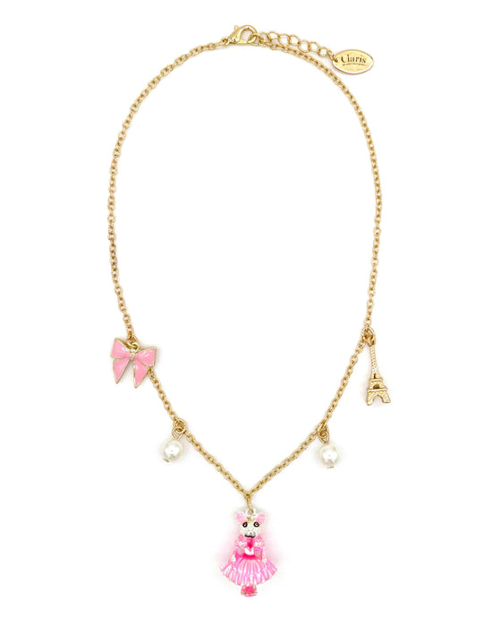 Pink Poppy Claris Charm Necklace