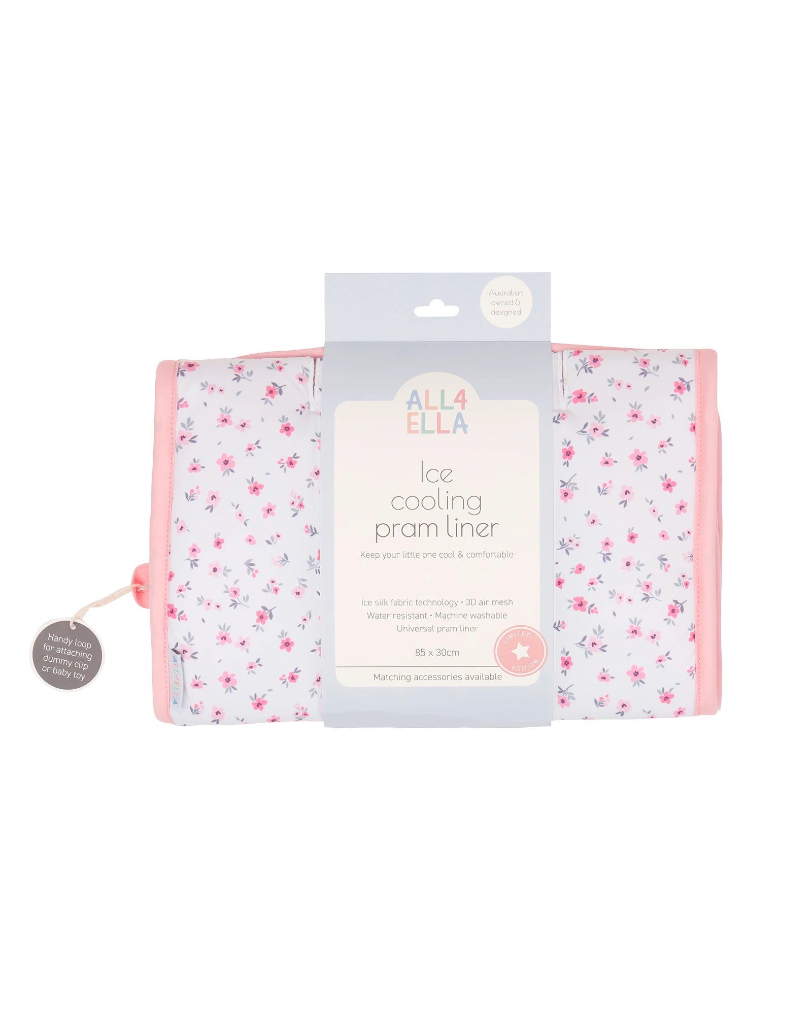 Ice Cooling Pram Liner Pink Petals