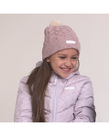 Pom Pom Beanie Heather Speckle