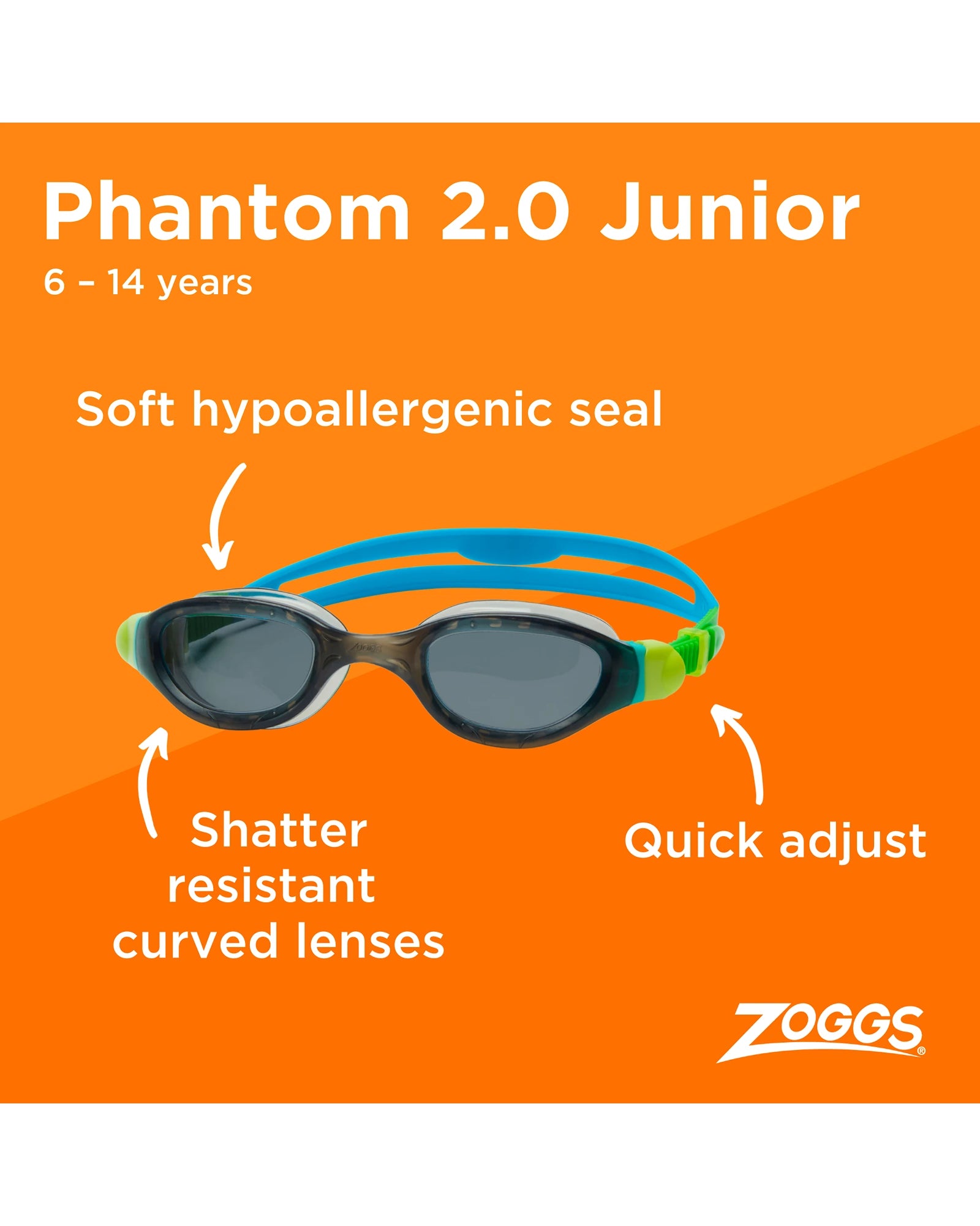 Zoggs Phantom 2.0 Junior Goggles