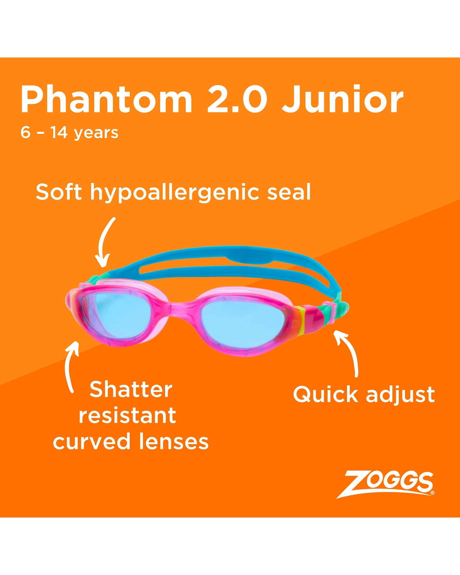 Zoggs Phantom 2.0 Junior Goggles