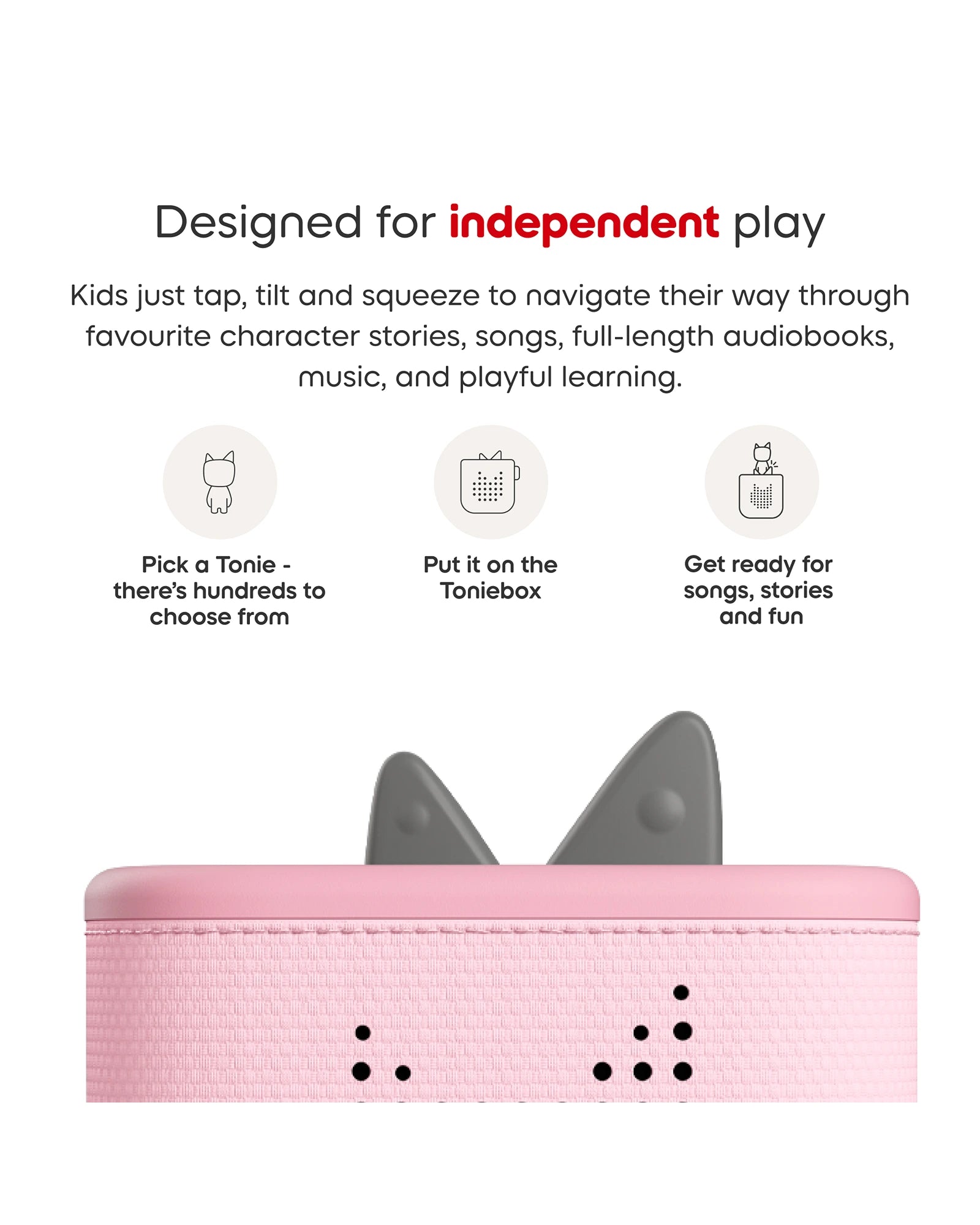 Tonies Toniebox 2 Starter Set with Creative Tonie Rubie - Cloud Pink