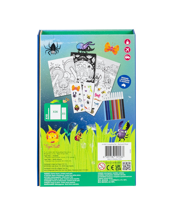 Tiger Tribe Colouring Set Backyard Bugs