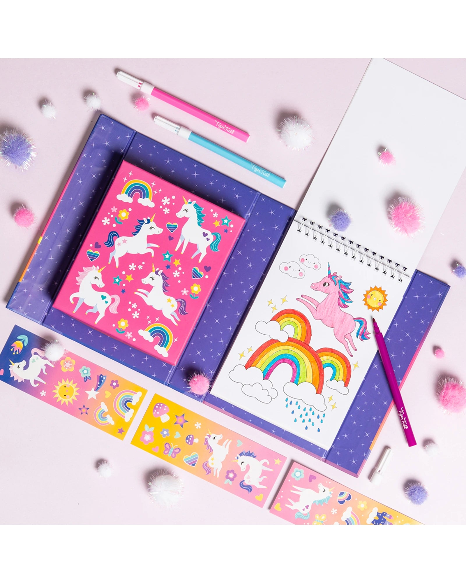 Tiger Tribe Colouring Set Unicorn Magic