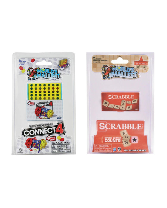 Worlds Smallest Connect 4 & Scrabble Assorted