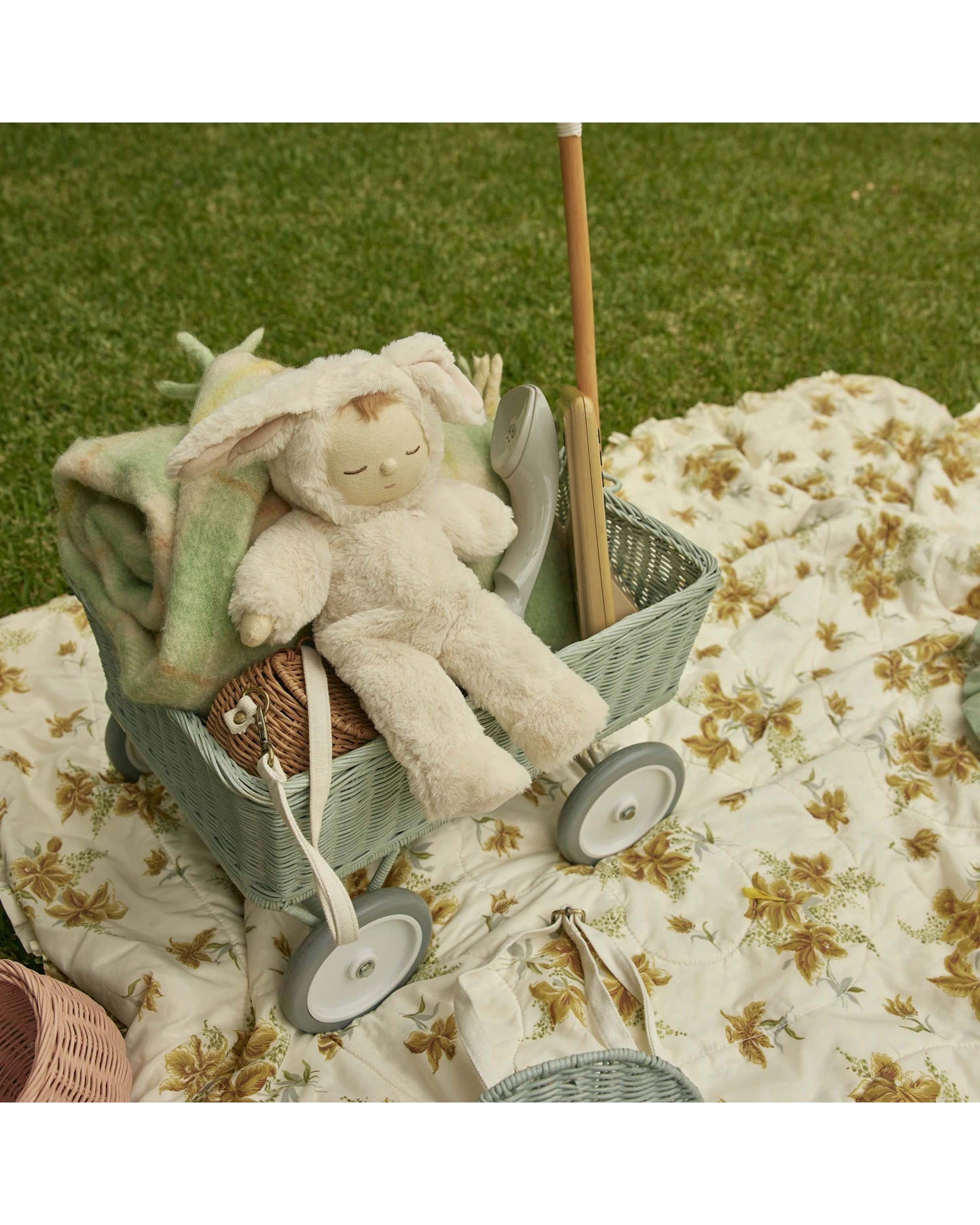 Olli Ella Lullaby Cozy Dinkum Bunny Moppet - Pink