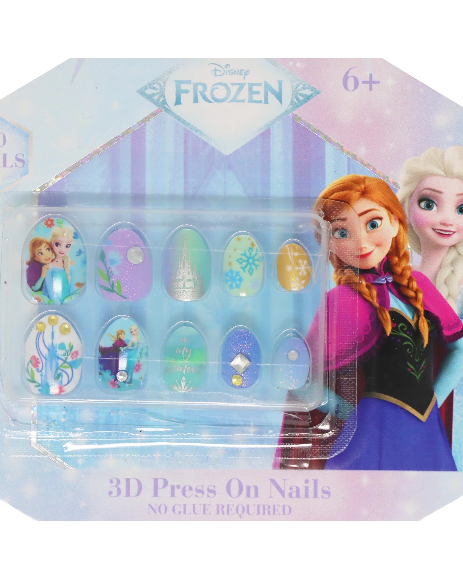Disney Frozen 3D Press On Nails - Assorted