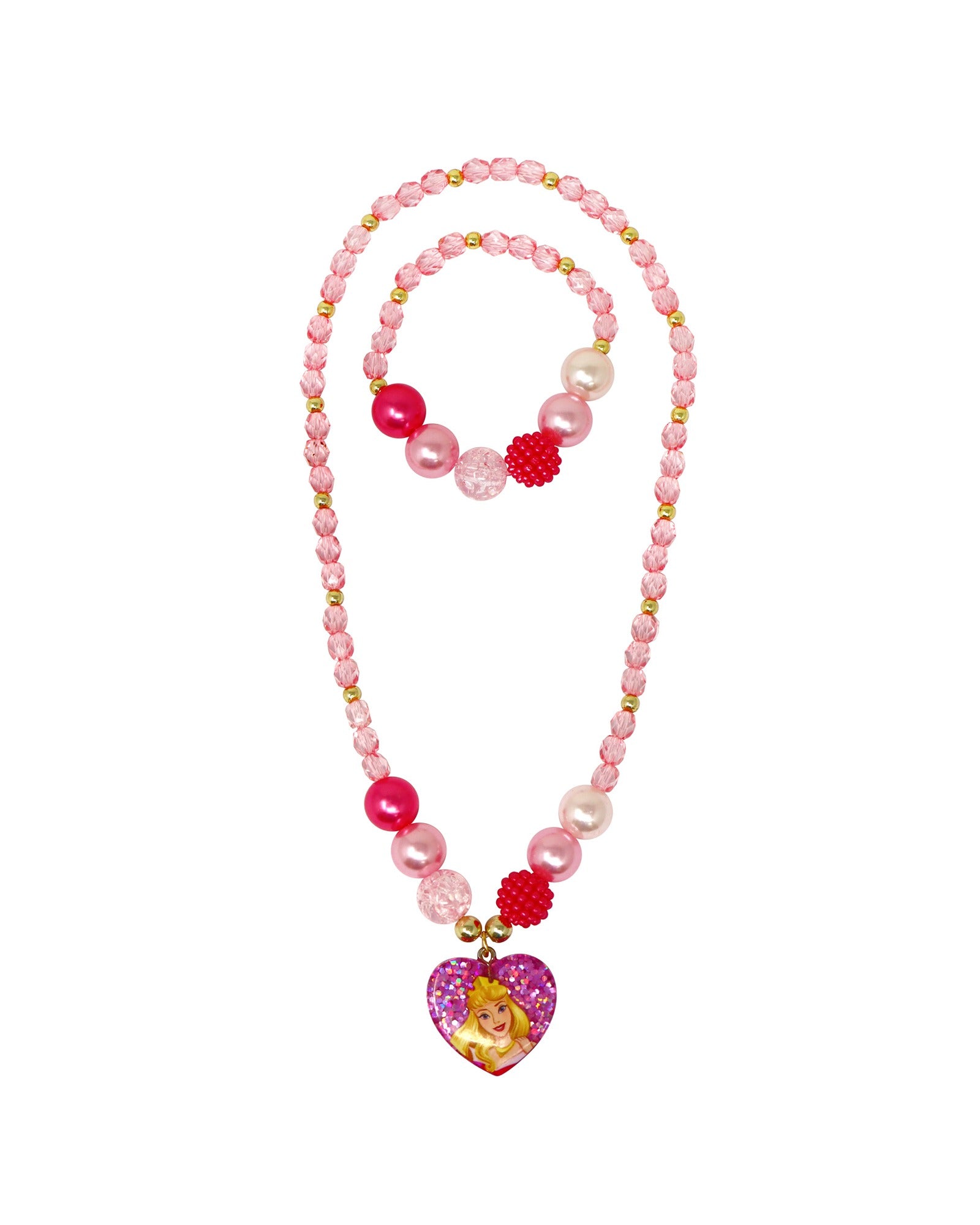 Pink Poppy Disney Aurora Necklace and Bracelet Set