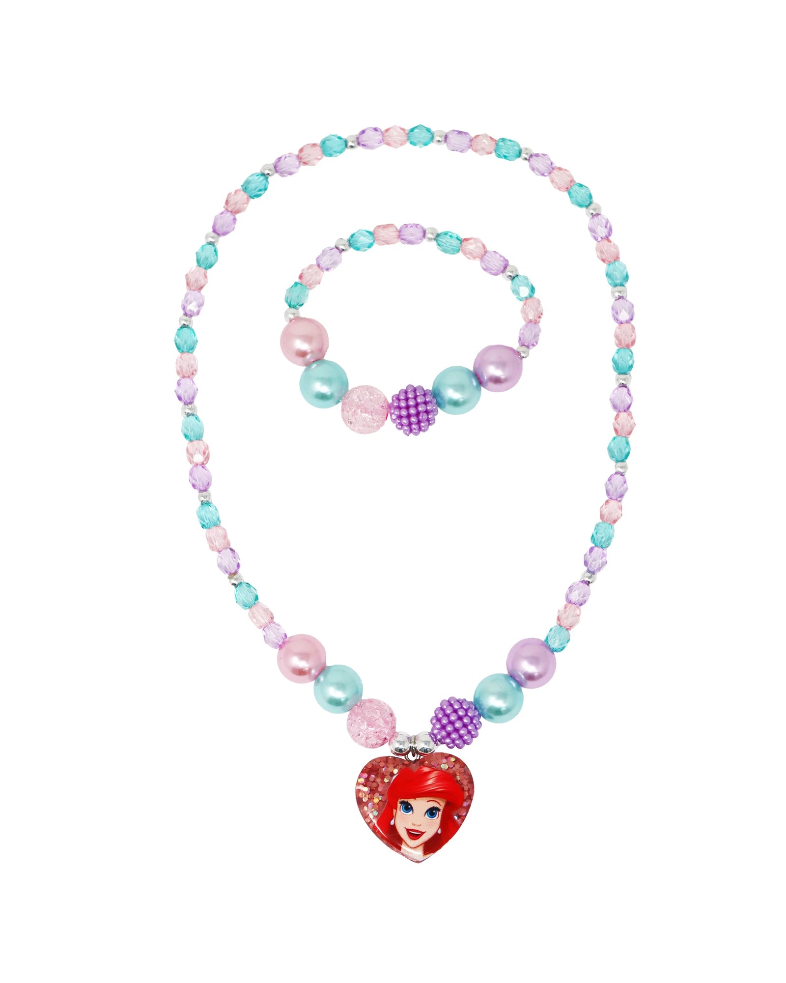 Pink Poppy Disney Princess Ariel Necklace & Bracelet Set