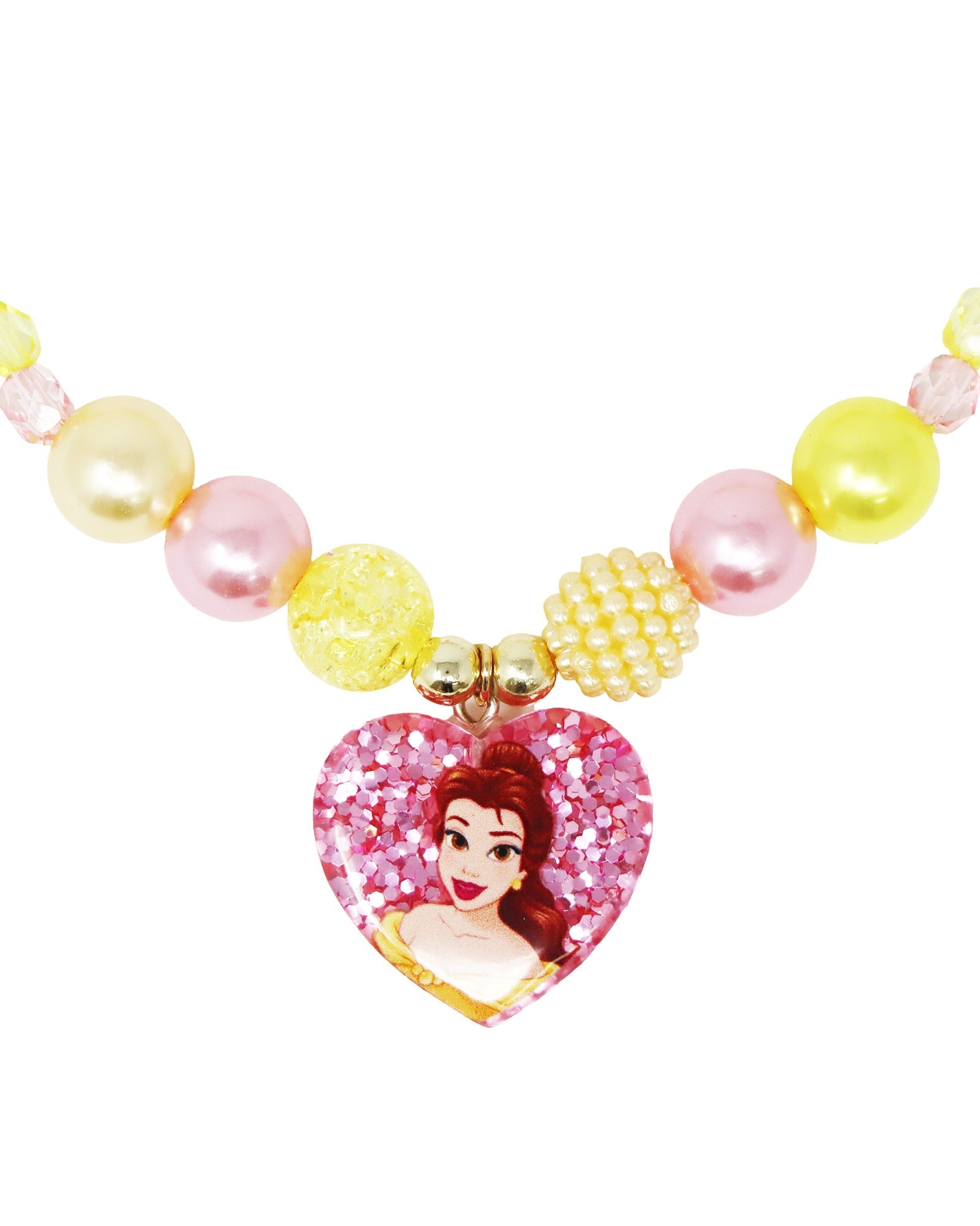 Pink Poppy Disney Belle Necklace and Bracelet Set