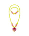 Pink Poppy Disney Belle Necklace and Bracelet Set