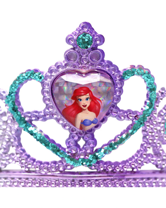 Pink Poppy Disney Princess Ariel Heart Gemstone & Glitter Crown