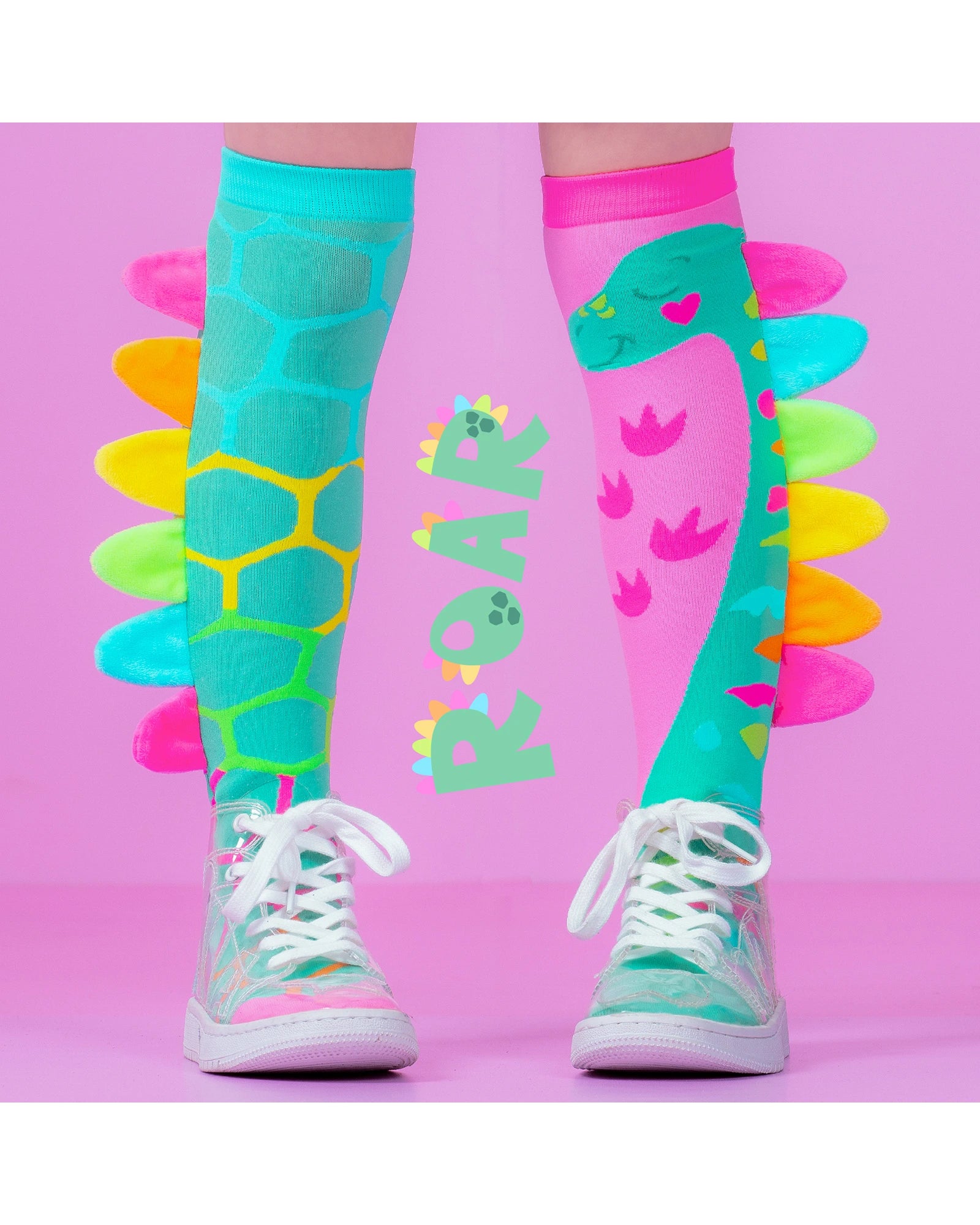 MADMIA Green Roar Dinosaur Socks Kids & Adult