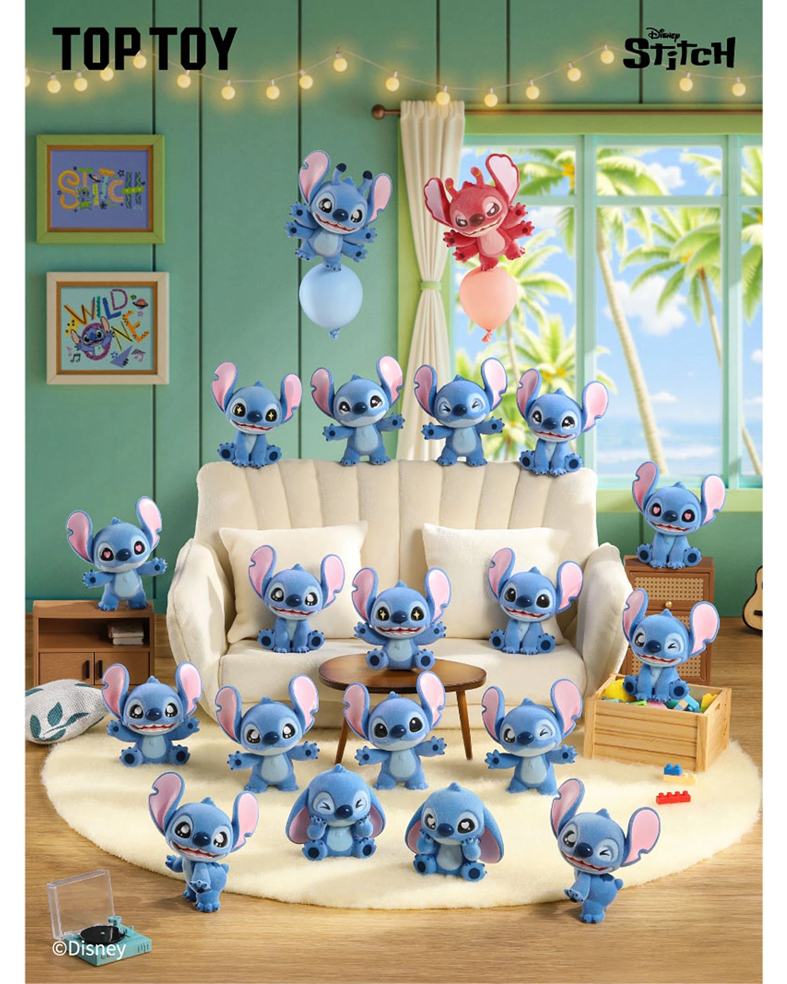 Disney Stitch Mini Fluffy Series Figures Surprise Bag