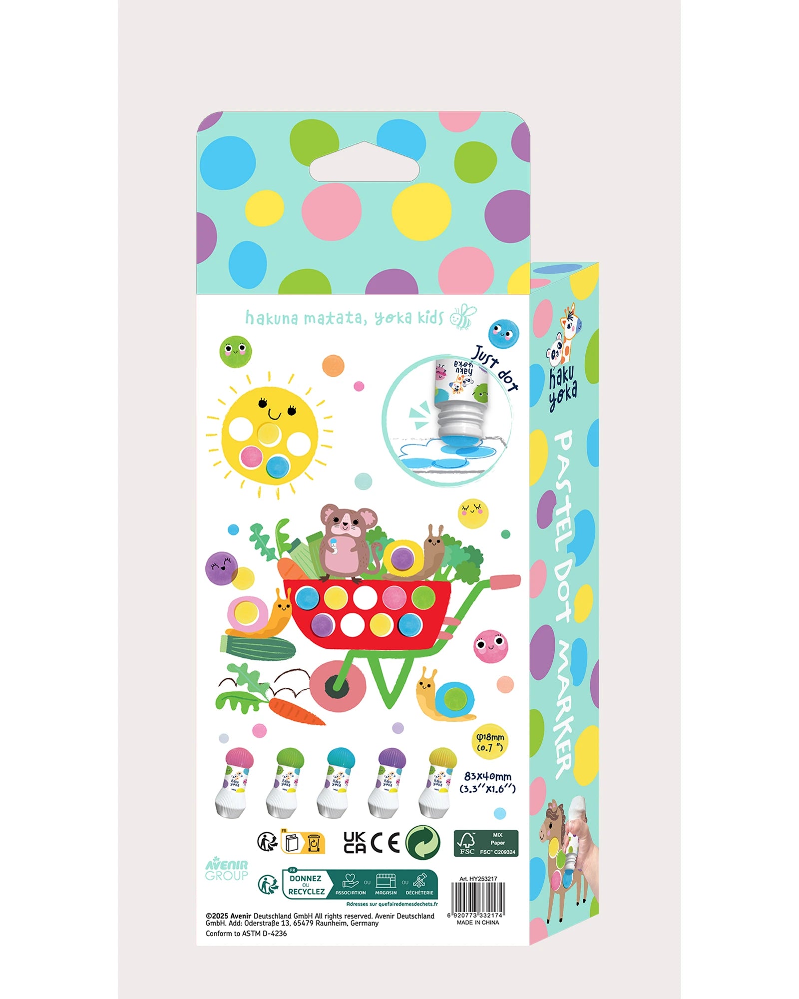 Haku Yoka Dots 4 Fun Marker Pastel
