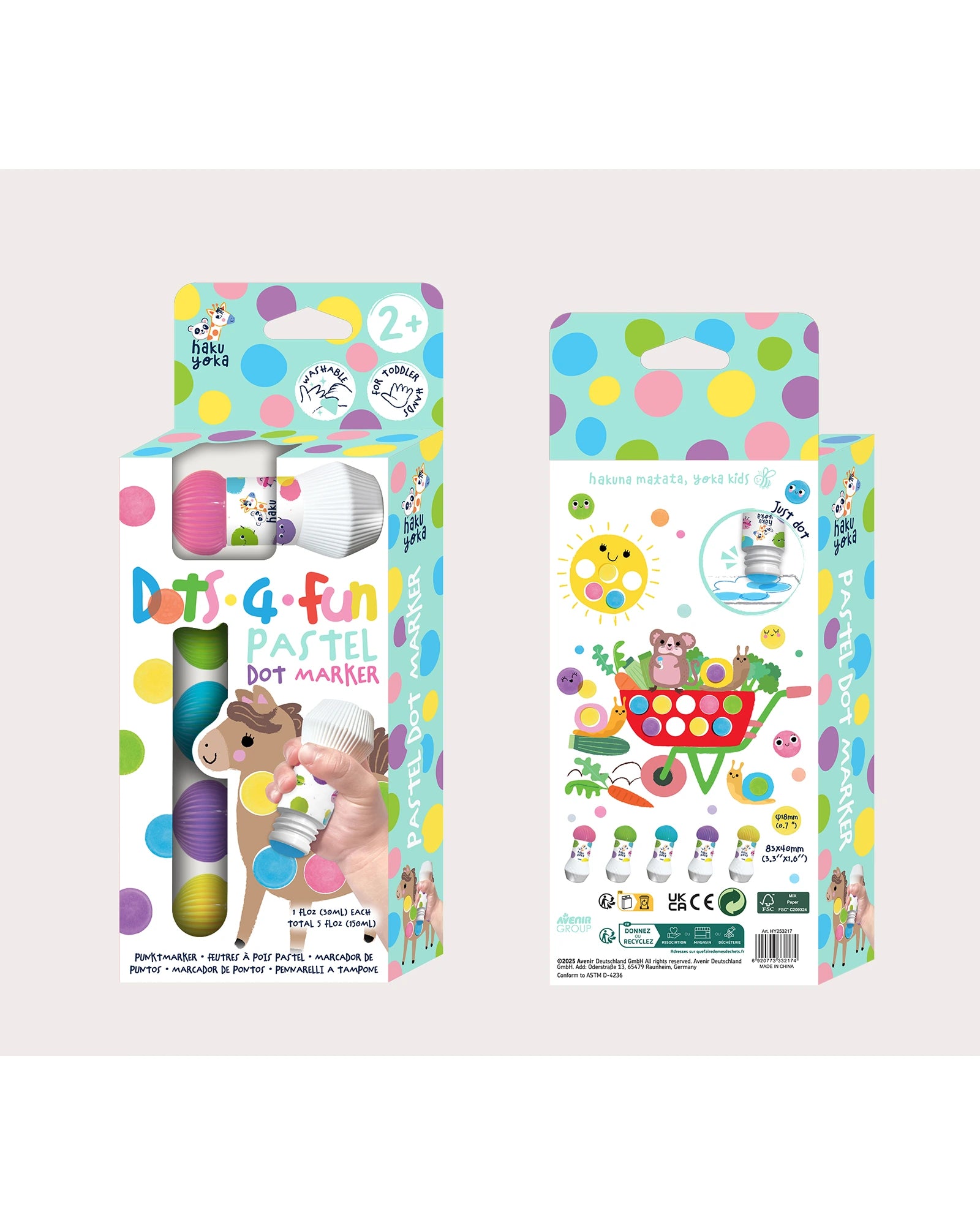 Haku Yoka Dots 4 Fun Marker Pastel