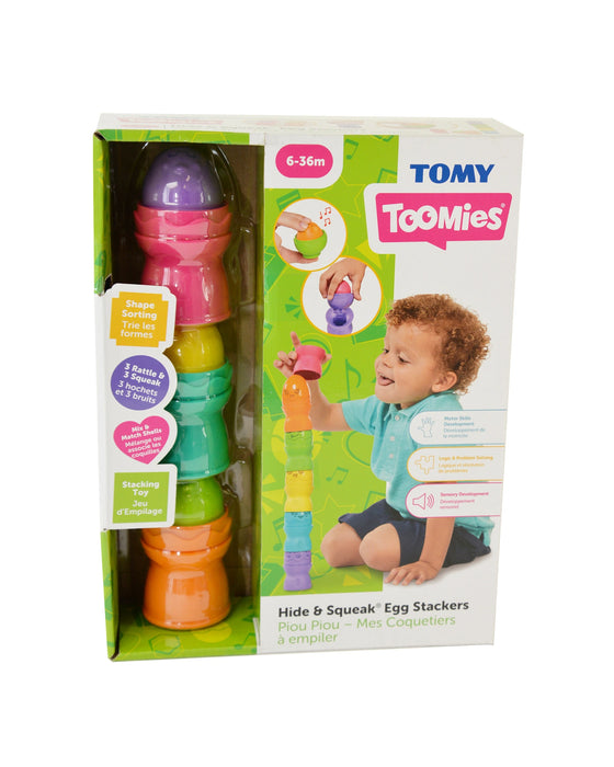 Toomies Hide Squeak Egg Stackers Kidstuff