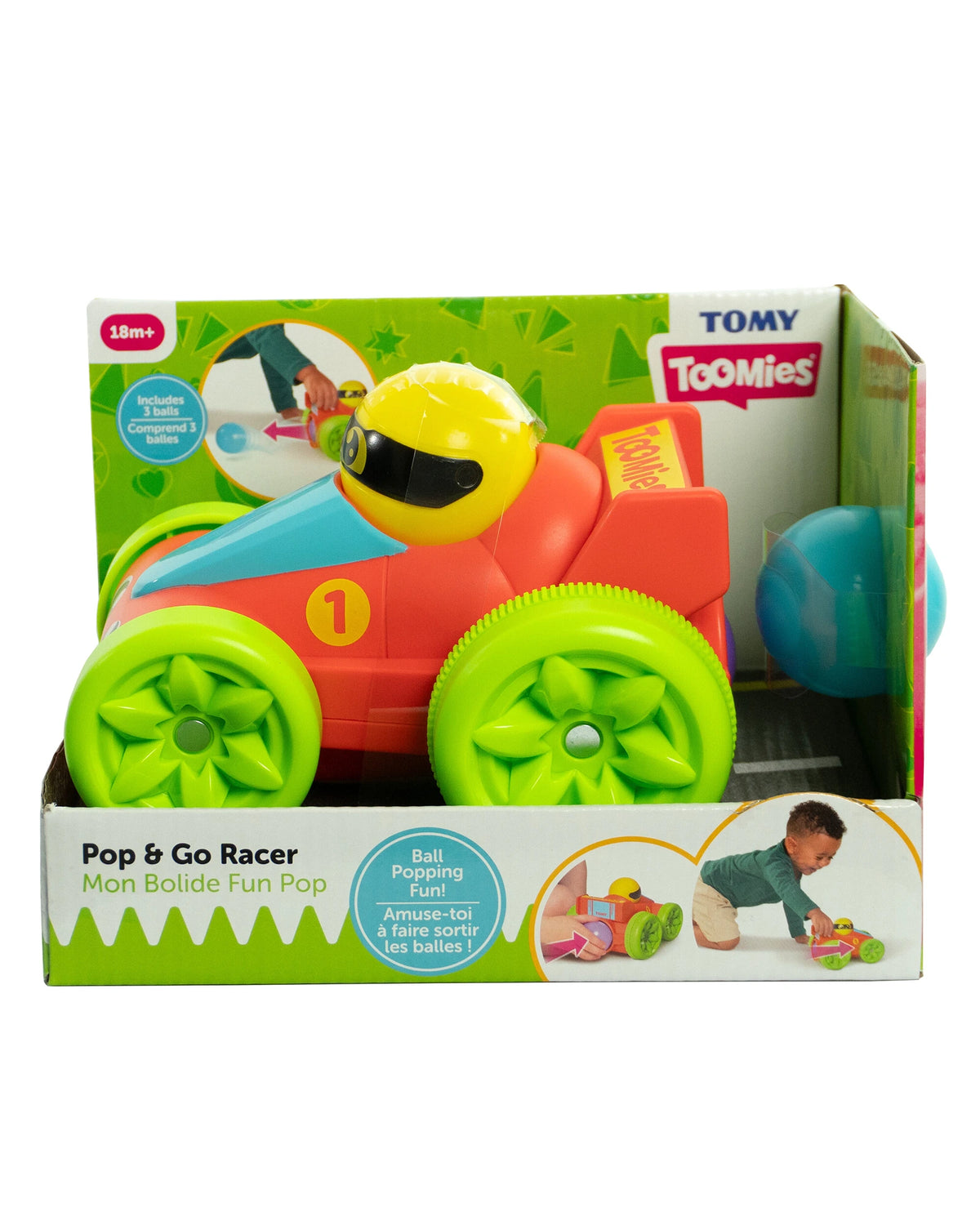 Kid Stuff The Racer Toomies Pic & Pop Racer Red – Kidstuff