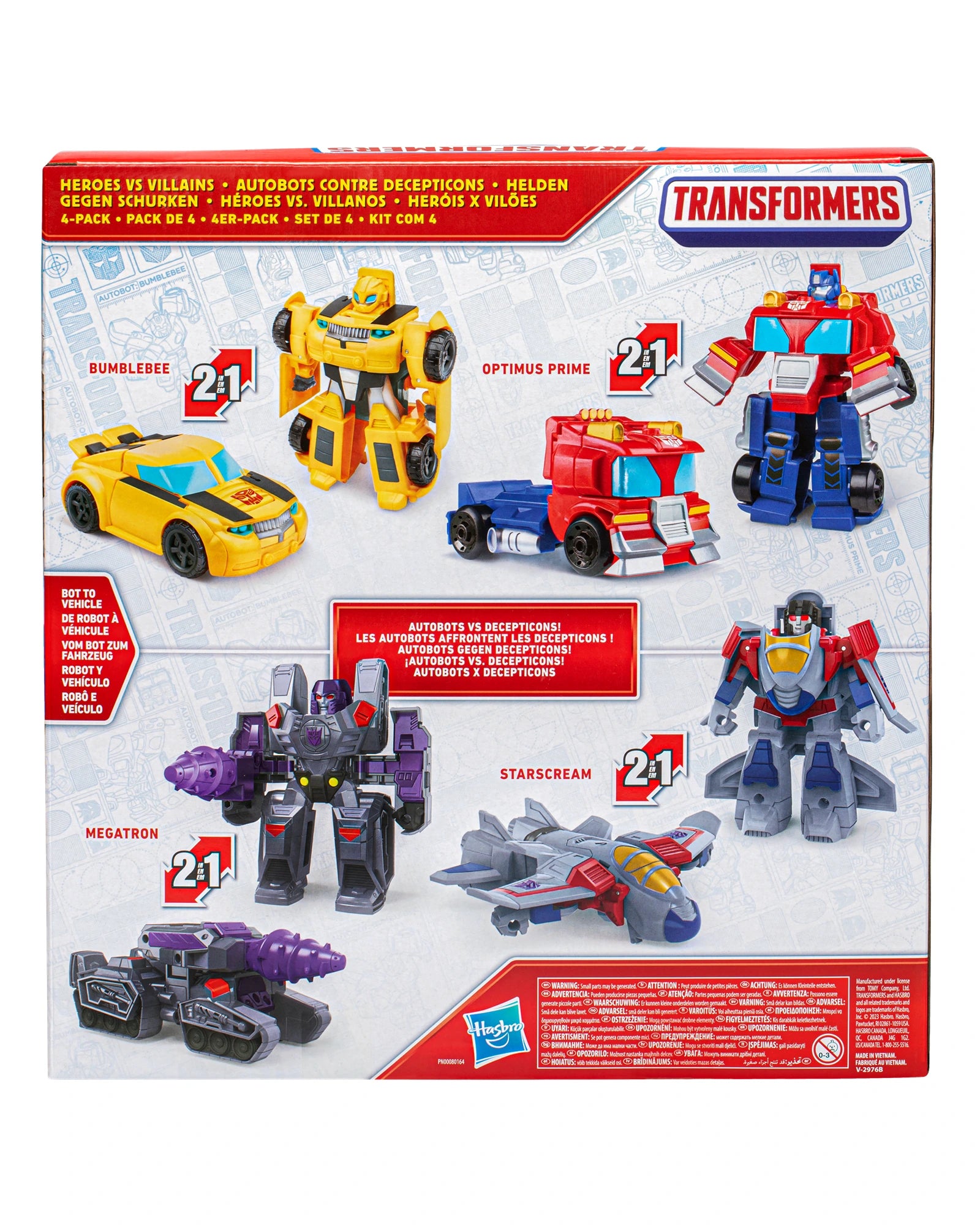 TRANSFORMERS EVERGREEN HEROES VS VILLAINS 4 PACK