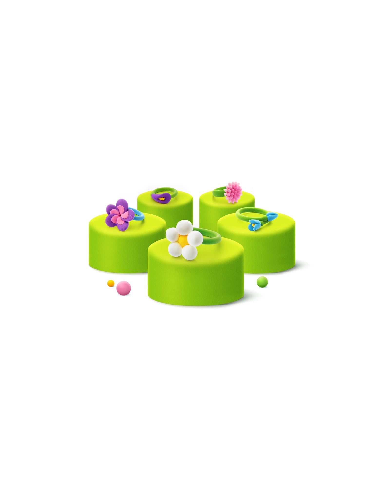 Hey Clay Bijou Flower Rings