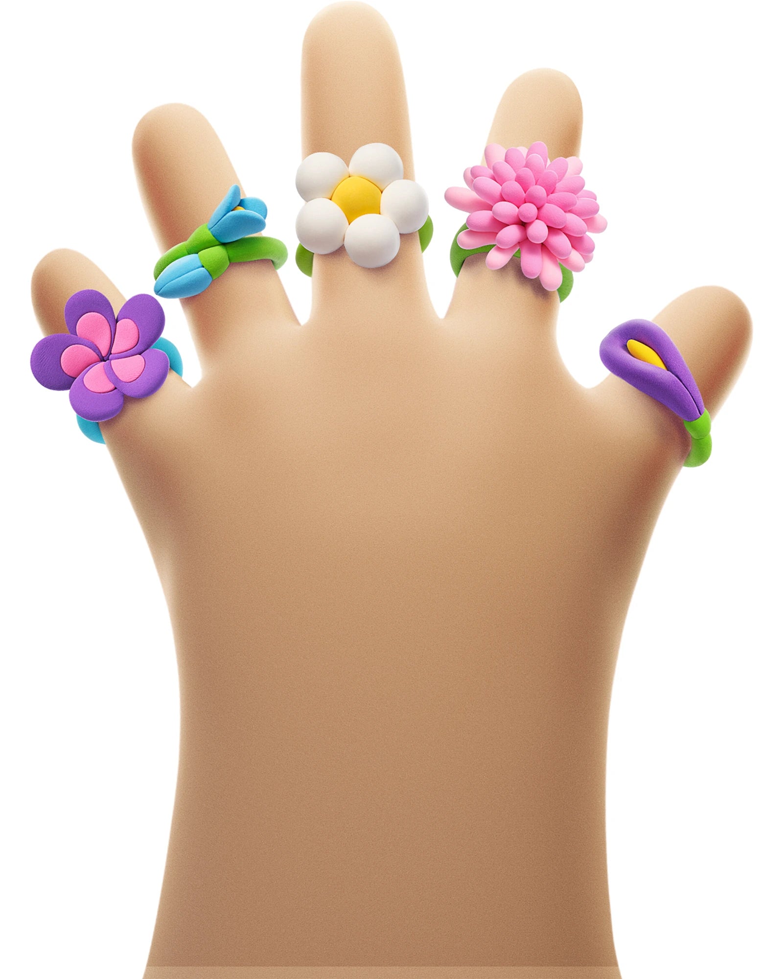 Hey Clay Bijou Flower Rings