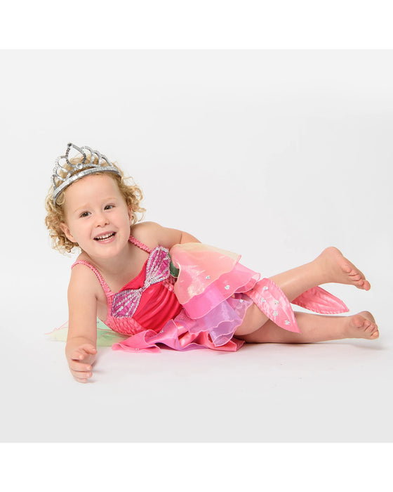 Fairy Girls Aqua Mermaid Dress Pink Medium