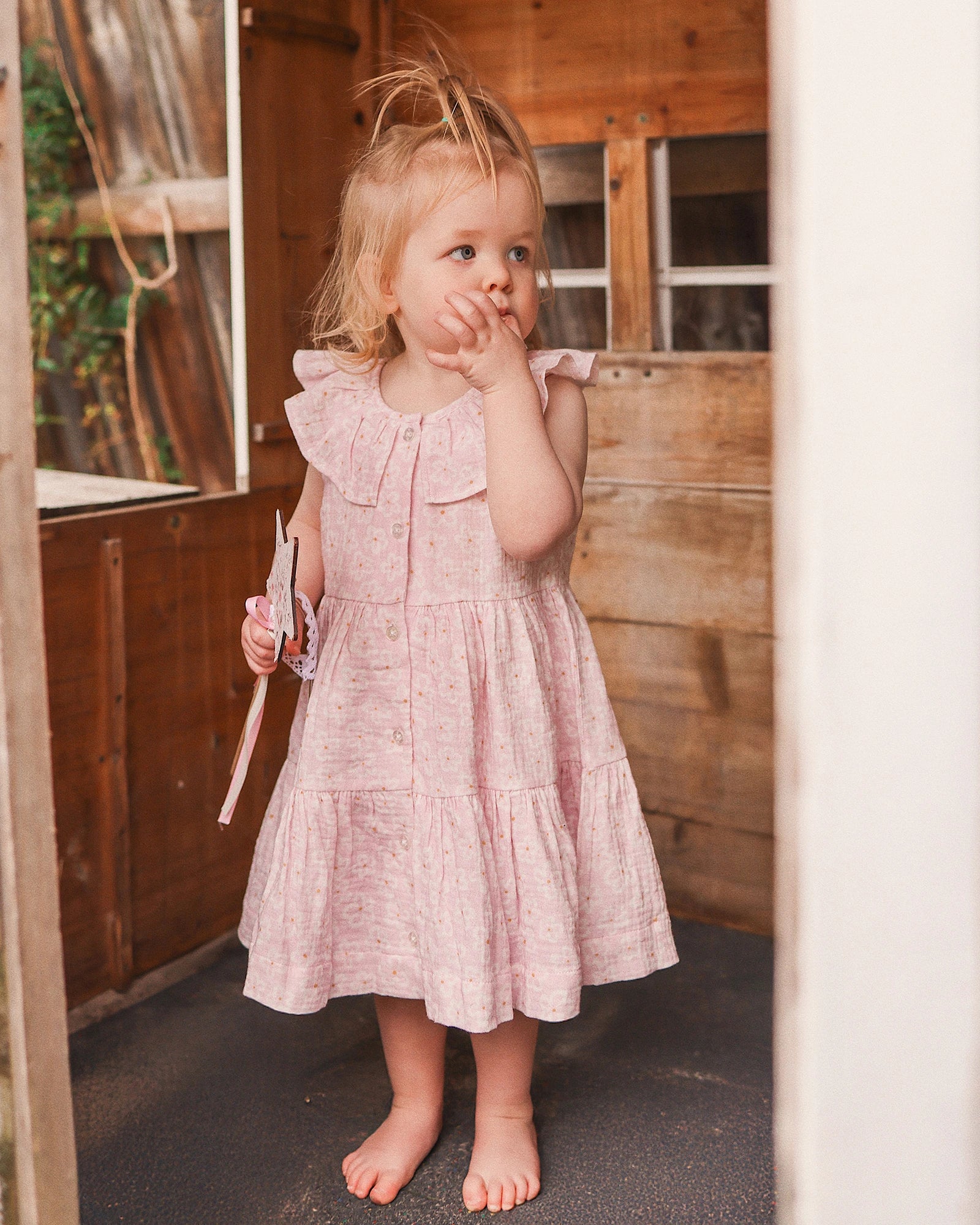 Kynd Baby Tirred Dress Frangipani - Size 0