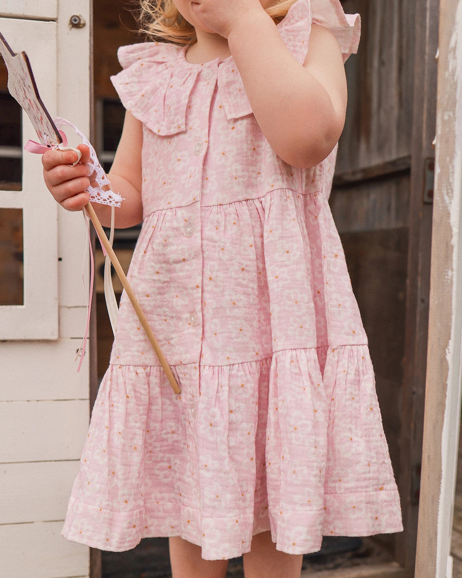 Kynd Baby Tirred Dress Frangipani - Size 0