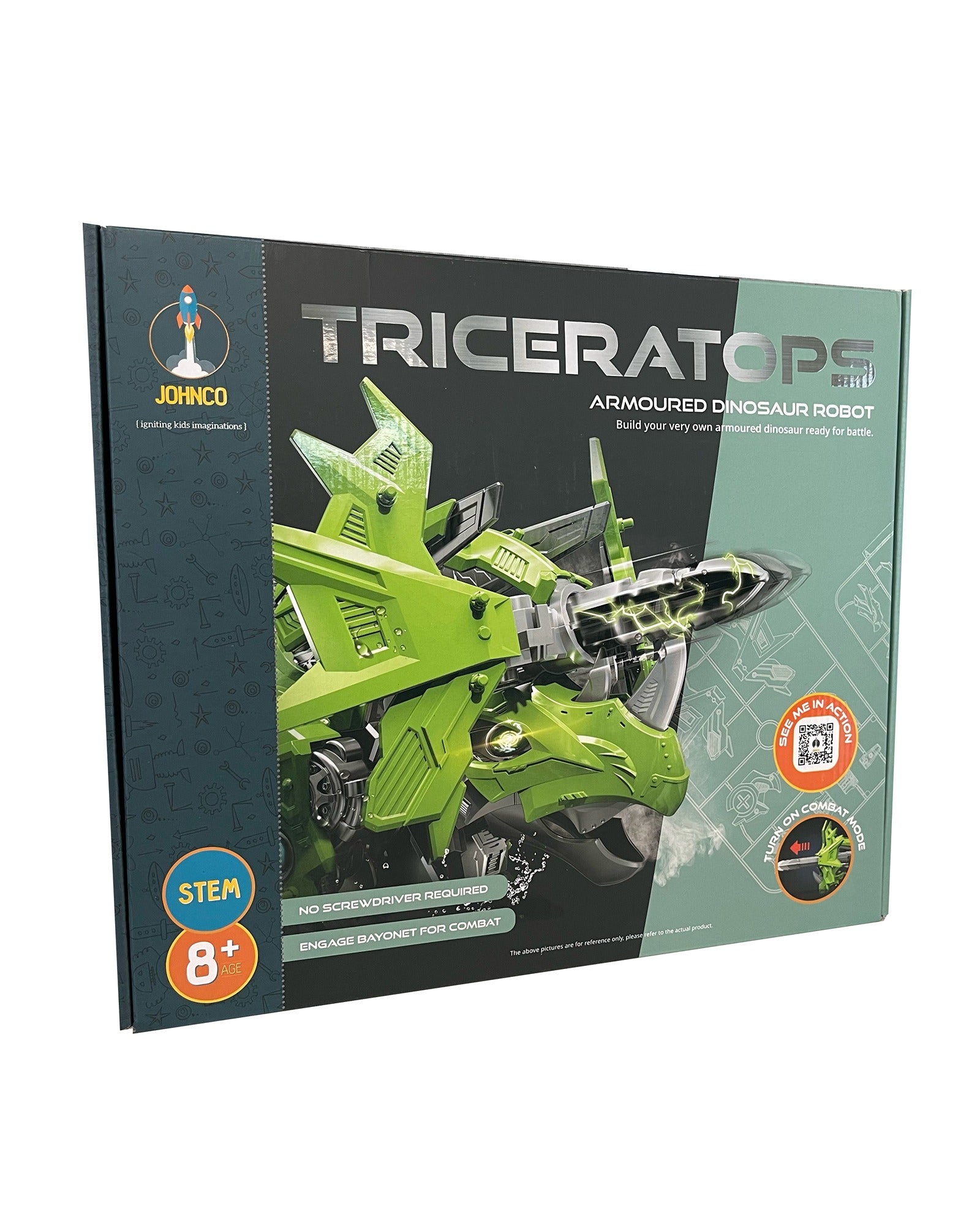 Johnco Triceratops Armoured Dinosaur Robot