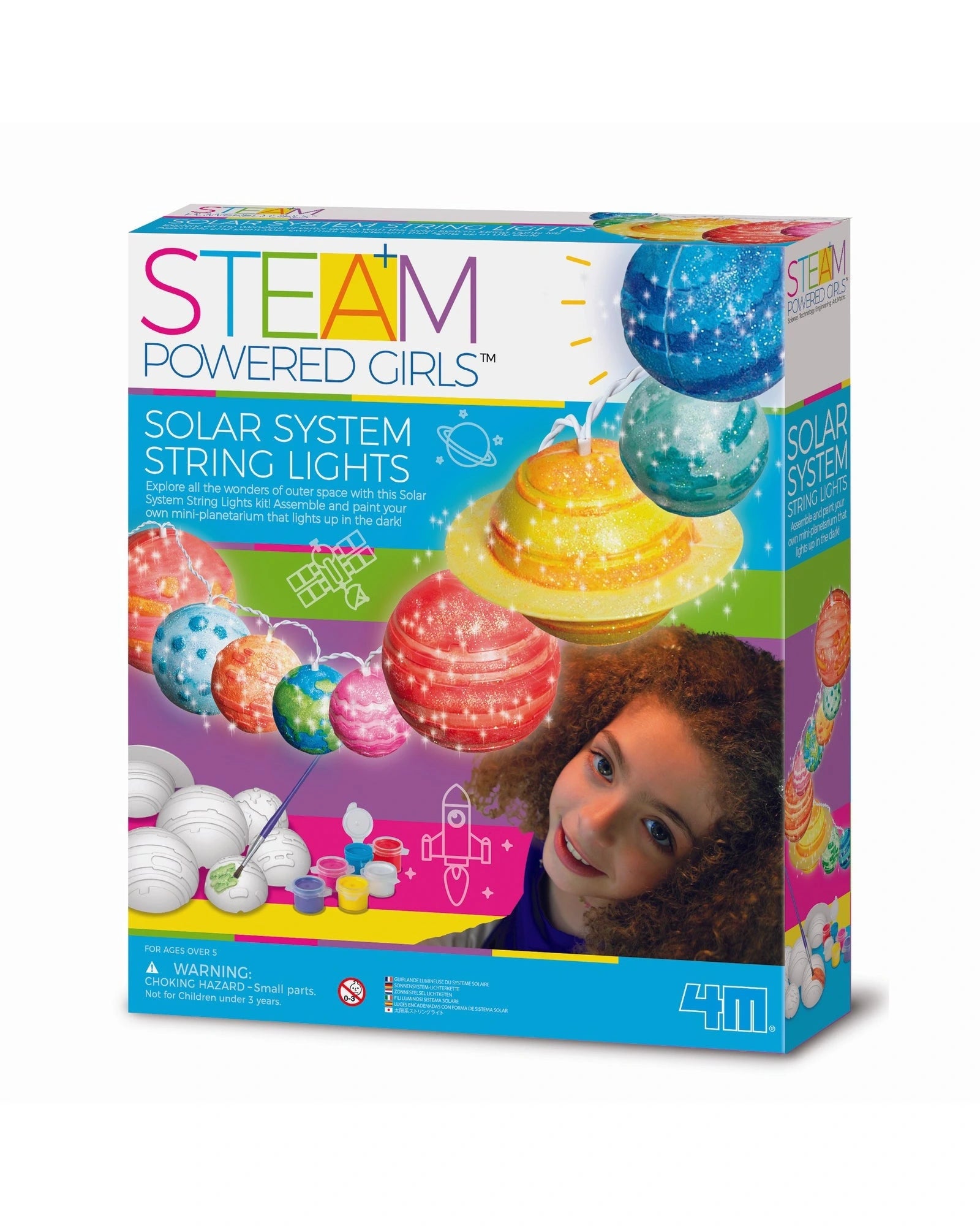 4M STEAM Powered Solar System String Lights