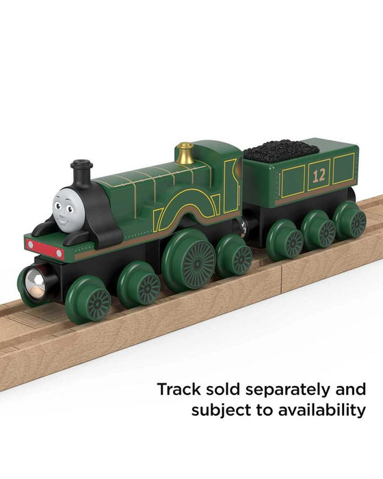 Fisher Price Thomas and Friends Wooden Railway Emily Engine And Coal Car