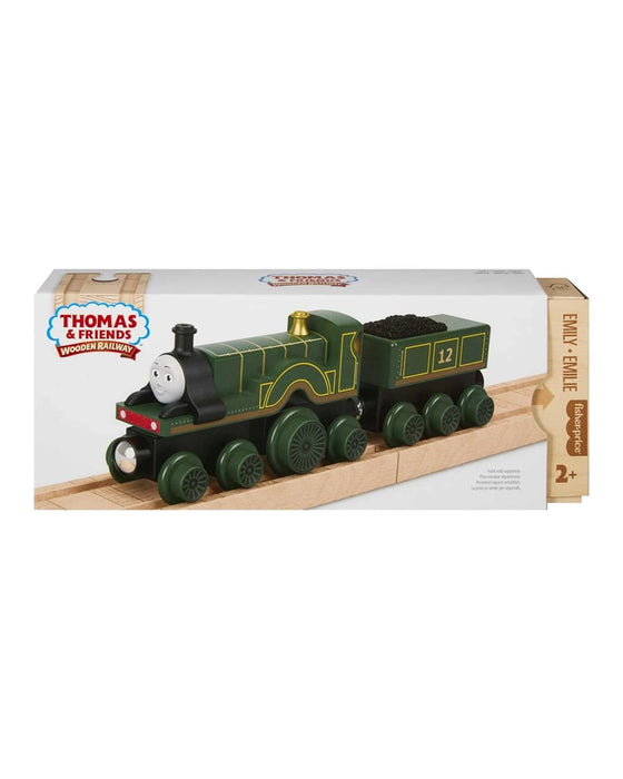 Fisher Price Thomas and Friends Wooden Railway Emily Engine And Coal Car