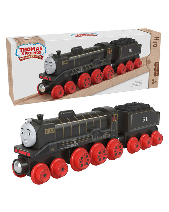 Fisher Price Thomas and Friends Wooden Railway Hiro Engine And Coal Car