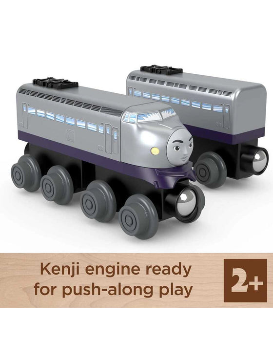 Fisher Price Thomas and Friends Wooden Railway Kenji Engine And Car