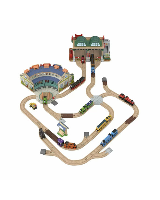 Fisher Price Thomas and Friends Wooden Railway Knapford Station Passenger Pickup Playset