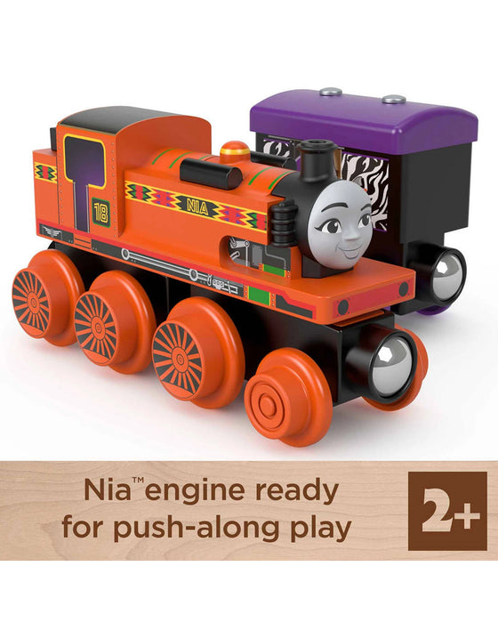 Fisher Price Thomas and Friends Wooden Railway Nia Engine And Cargo Car