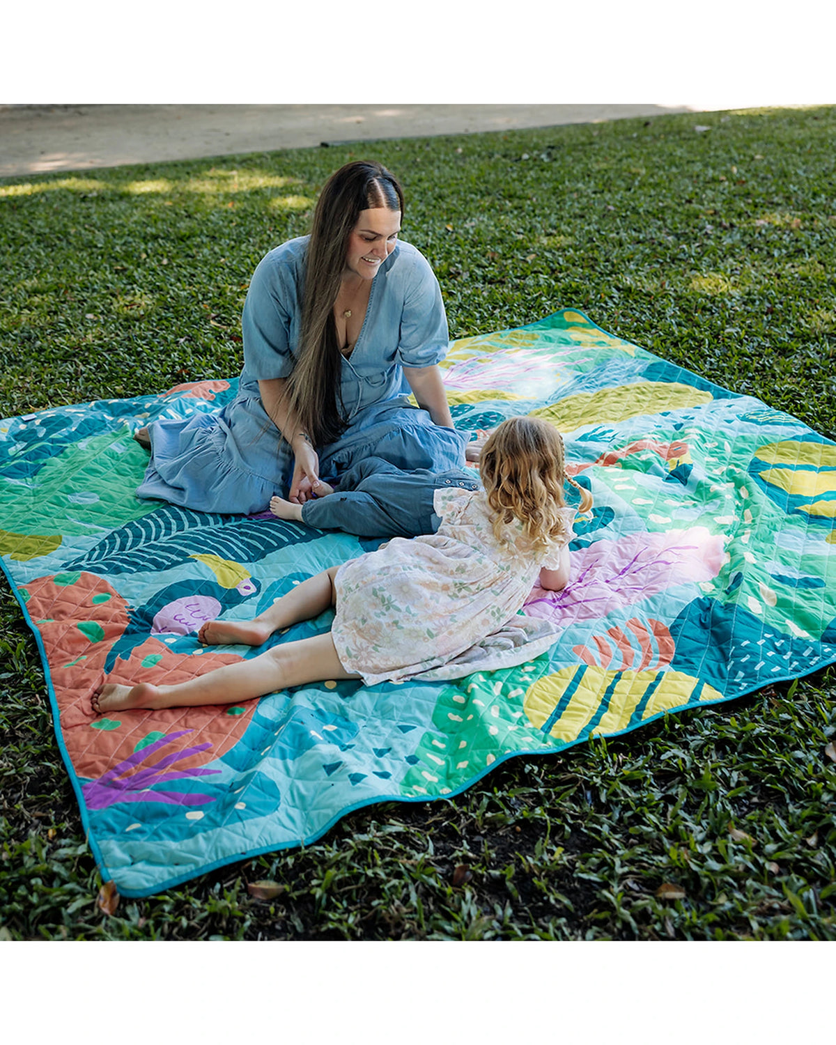 Flamingo-A-Go-Go Picnic Rug