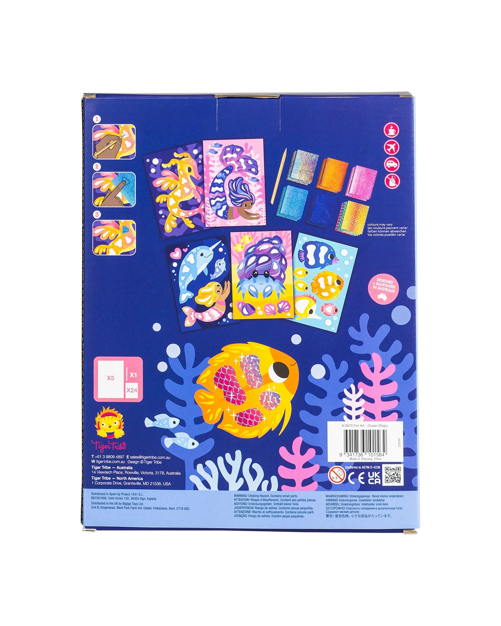 Tiger Tribe Foil Art Ocean Magic