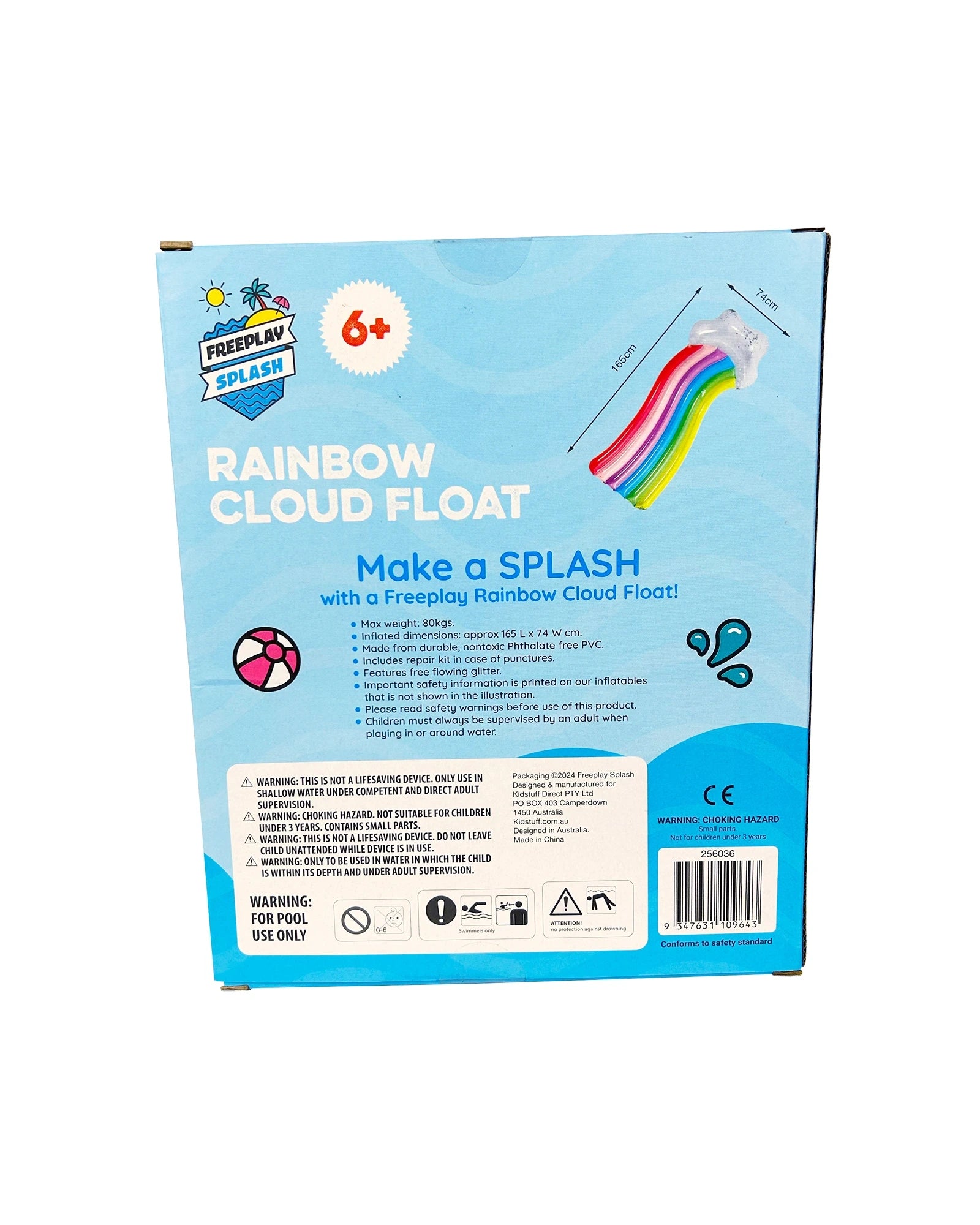 Freeplay Splash Rainbow Lie-On Float