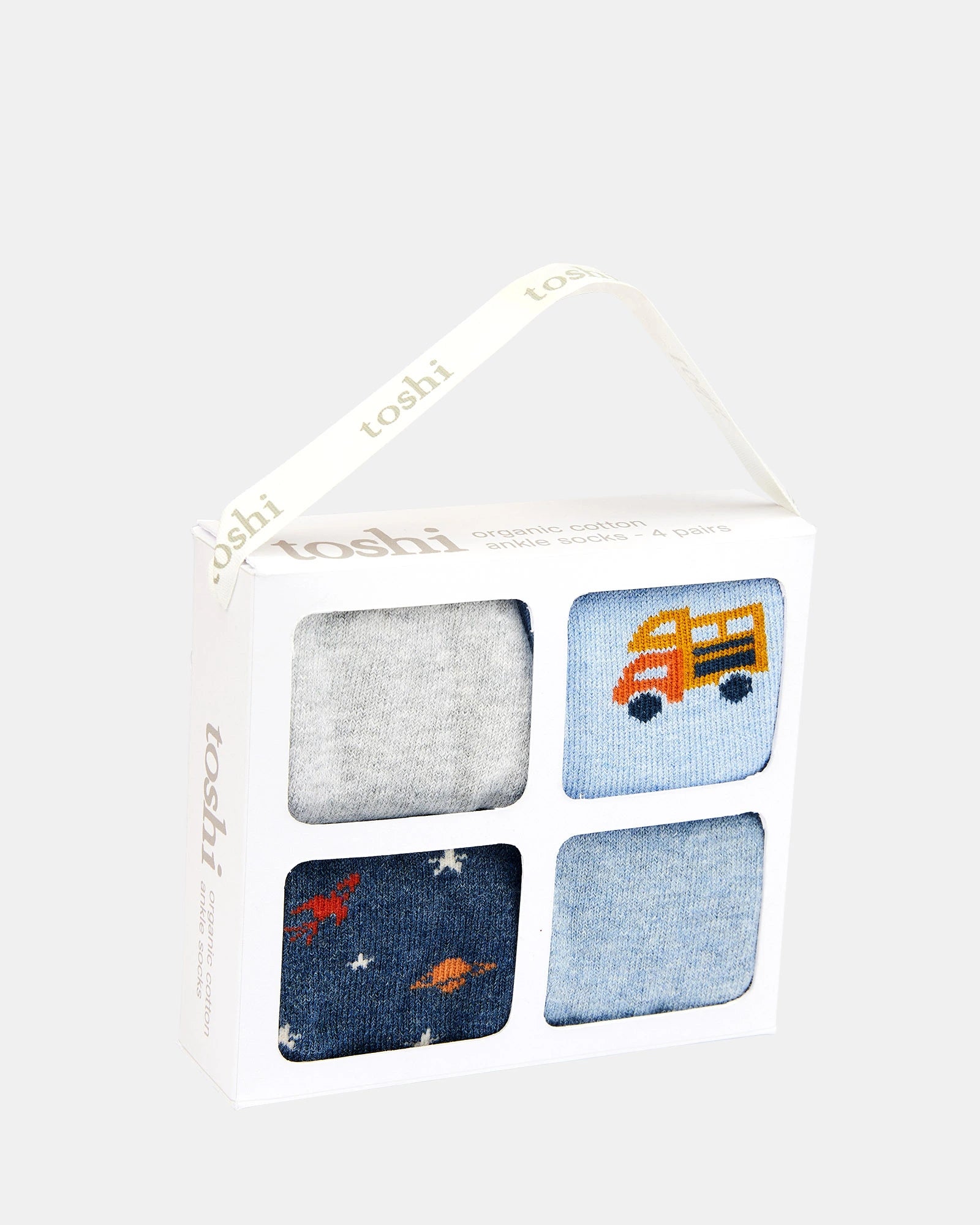 Toshi Organic Socks Gift Box Ankle - Assorted - Handsome 1 to 2 Years