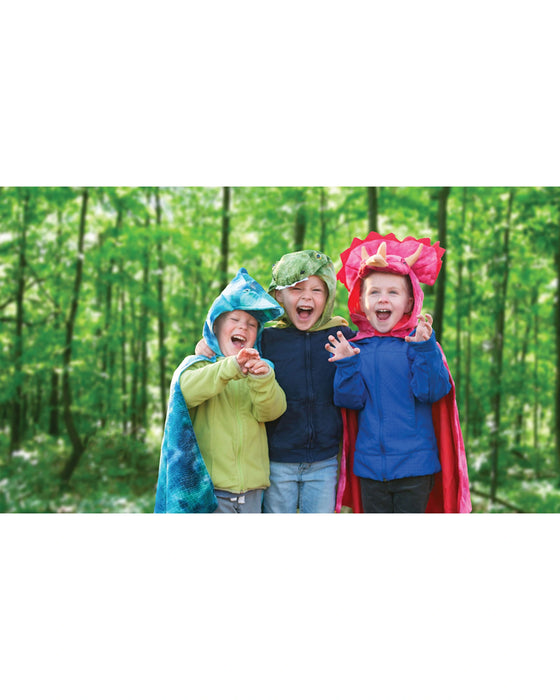Great Pretenders 56785, Pterodactyl Hooded Cape, Blue, US Size 4-5