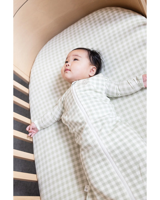 Grow Kindly 1.0 TOG Swaddle Sleeping Bag - Gumleaf Gingham