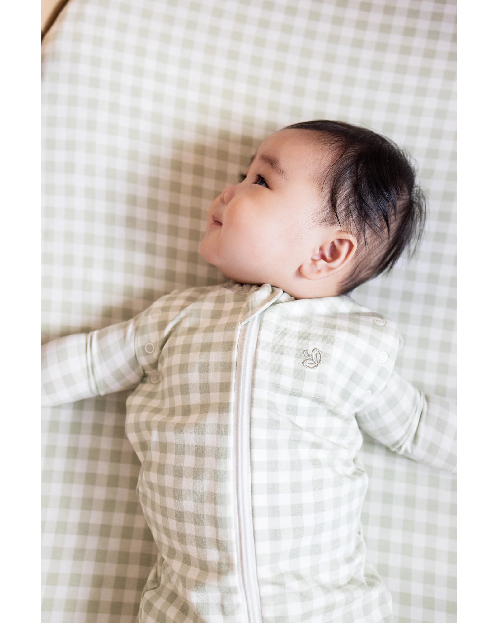 Grow Kindly 1.0 TOG Swaddle Sleeping Bag - Gumleaf Gingham