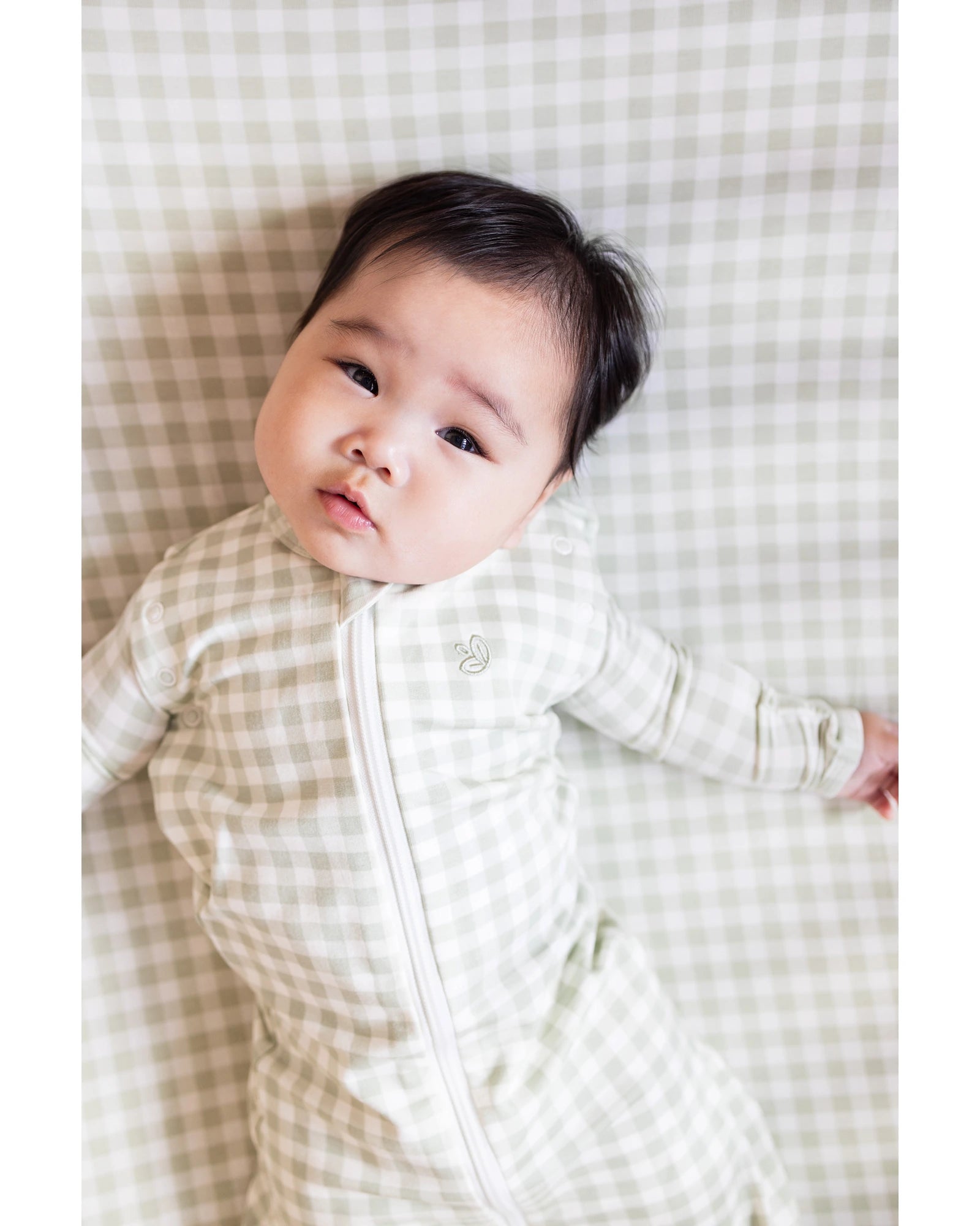 Grow Kindly 1.0 TOG Swaddle Sleeping Bag - Gumleaf Gingham