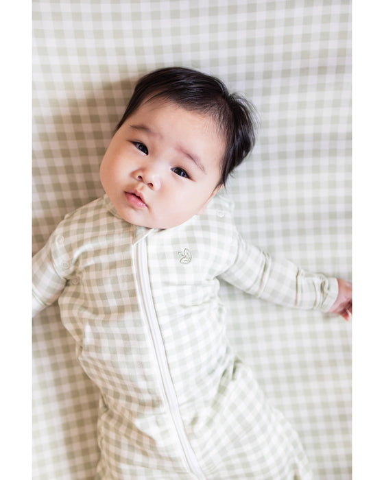 Grow Kindly 1.0 TOG Swaddle Sleeping Bag - Gumleaf Gingham